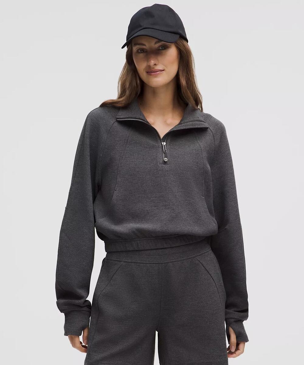 Lululemon Scuba Cropped Funnel-Neck Half Zip *Waffle